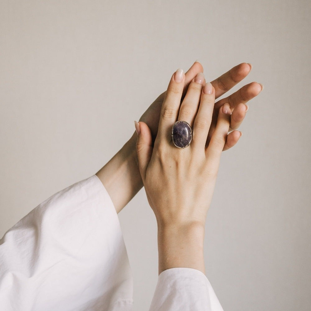 Natural Amethyst Gemstone Ring