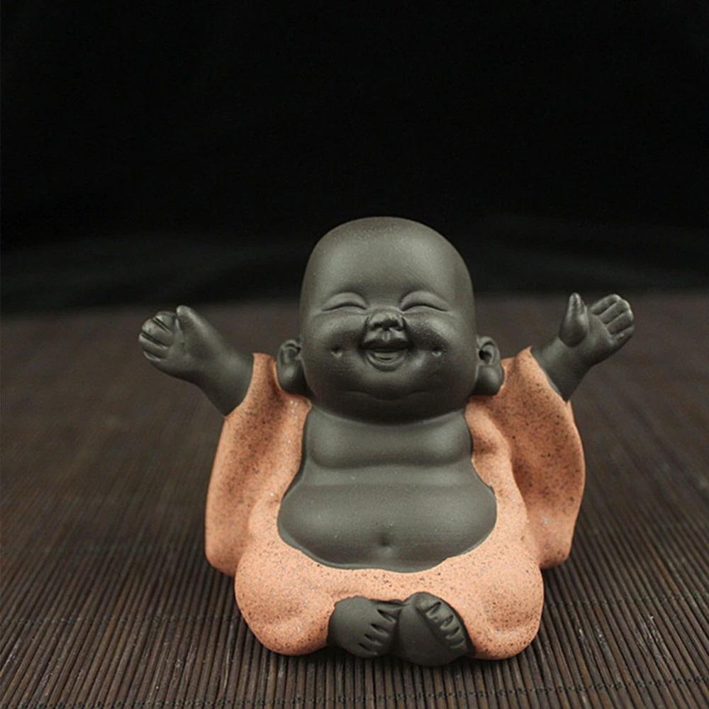Ceramic Happy Baby Buddha Statue MindfulSouls Ceramic Happy Baby Buddha Statue MindfulSouls