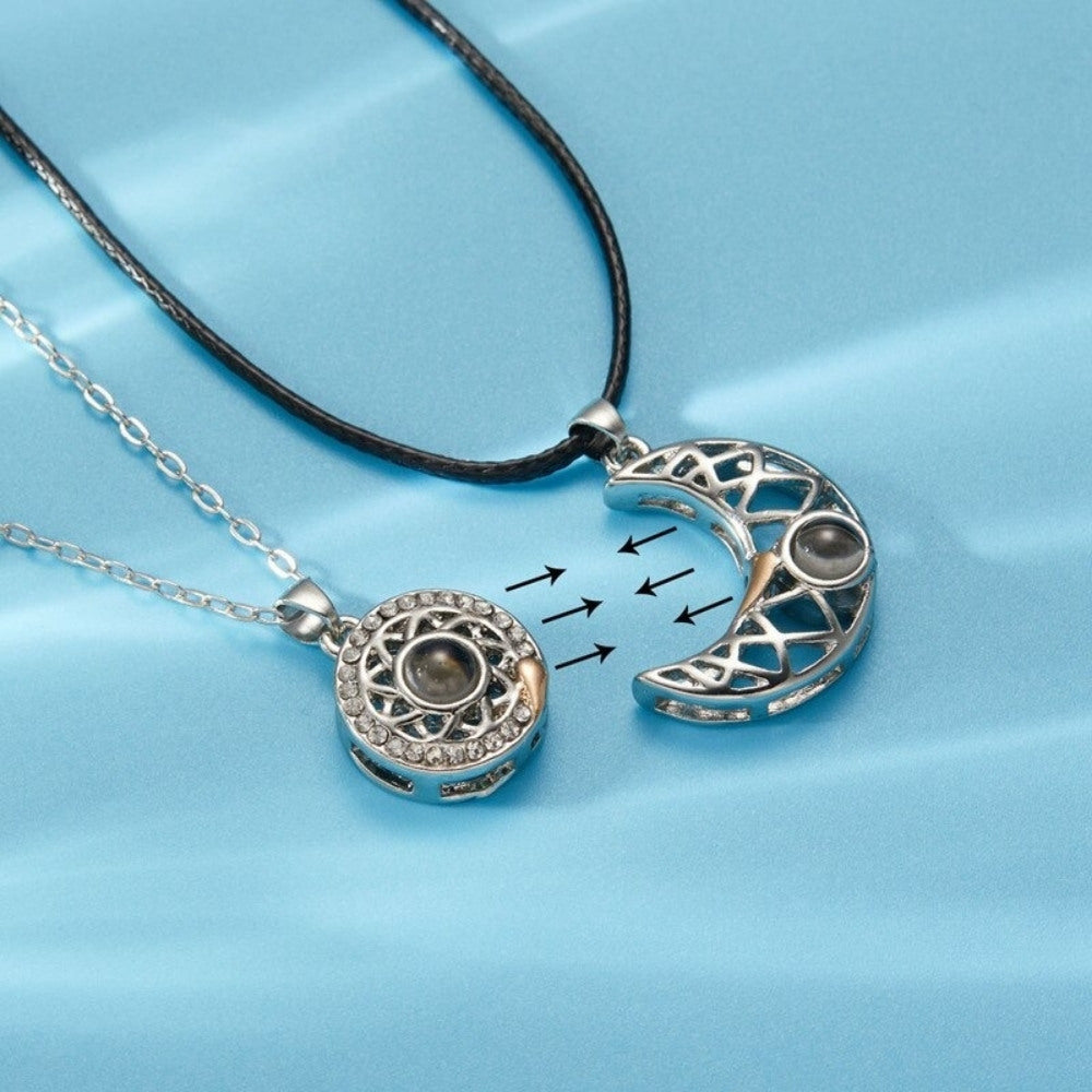 Magnetic Couple Matching Pendant Necklaces