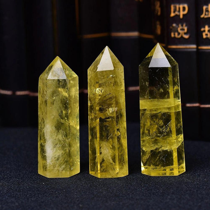 Yellow Citrine Quartz Crystal Wand