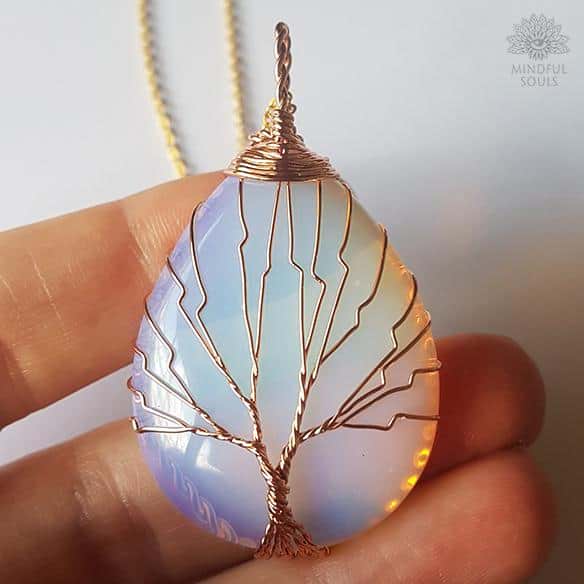 Handmade Tree Of Life Opalite Necklace