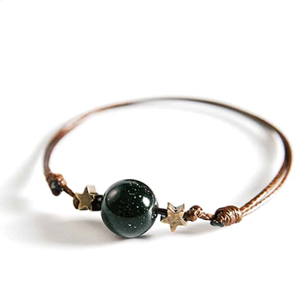 Green Goldstone Bracelet