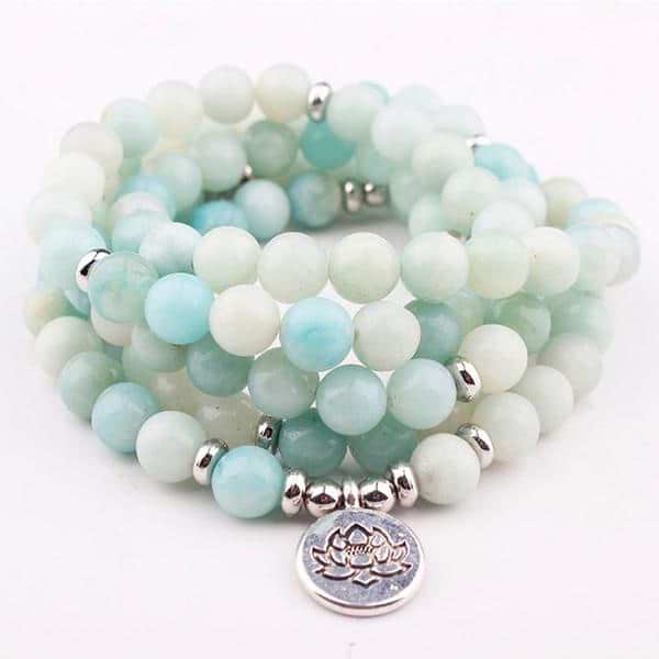 Multicolor 108 Amazonite Mala Beads