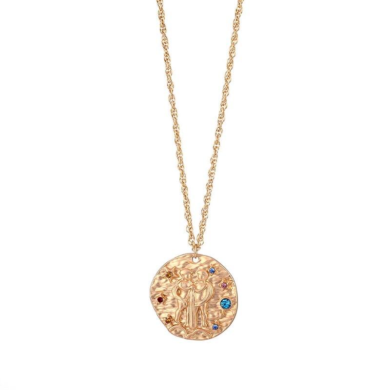 Medallion Zodiac Sign Necklace