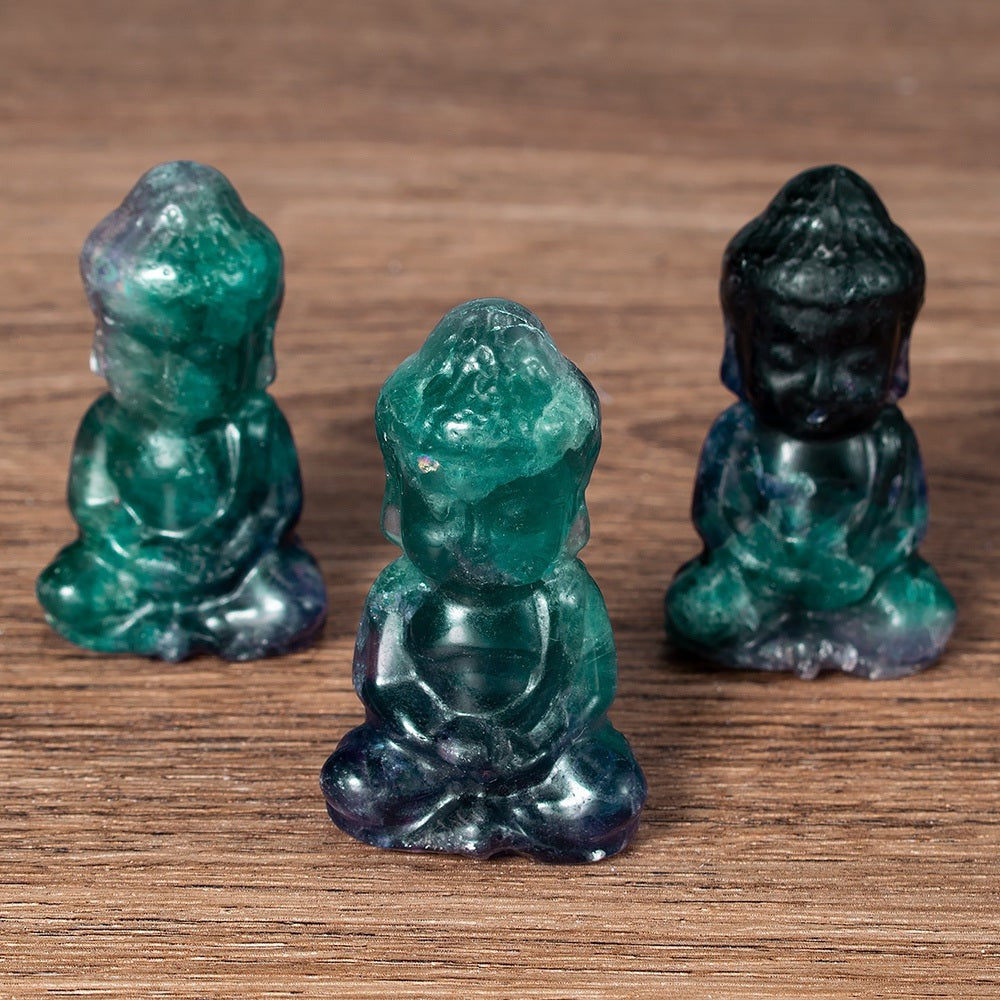 Meditating Buddha Crystal Figurines