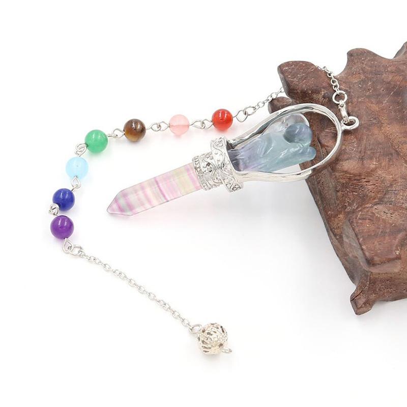 Crystal Gemstone Angel Divination Pendulum