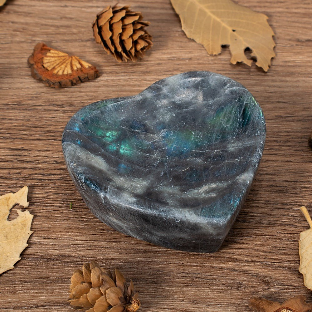 Labradorite Heart Crystal Bowl