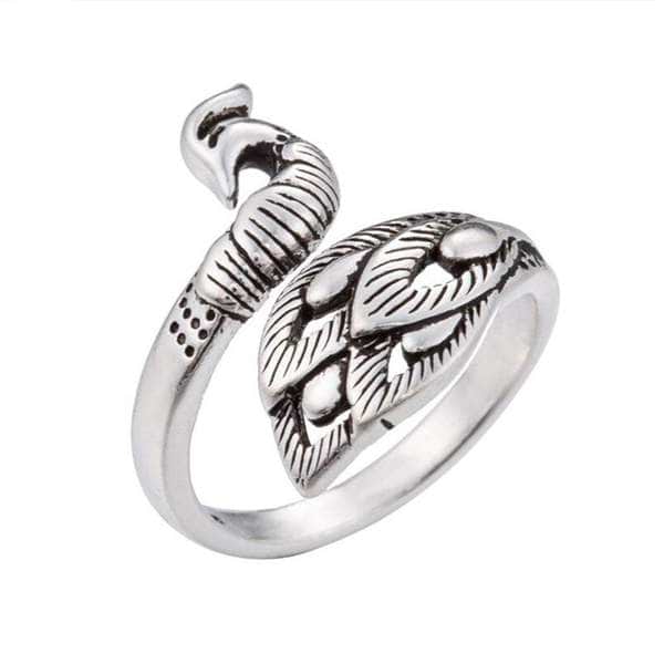 Buy Peacock Ring With Oxidised Plating 102316 | Kanhai Jewels