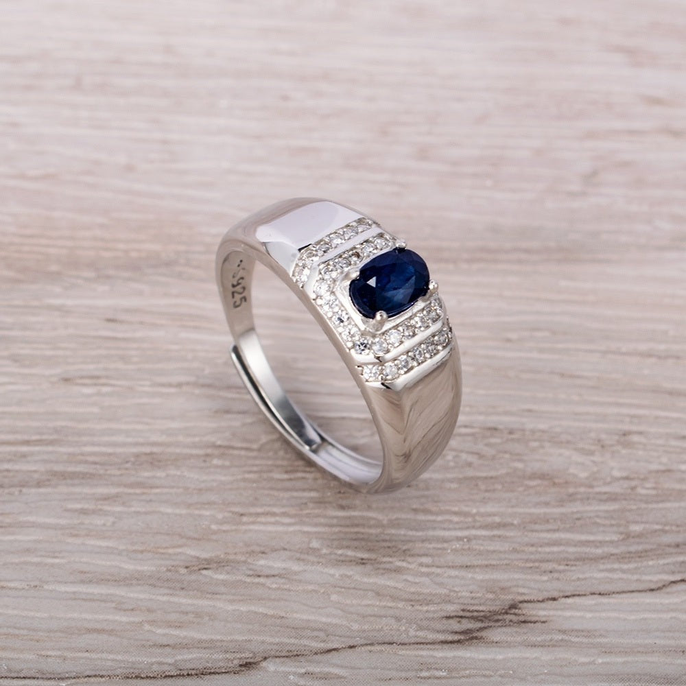 Gemstone Natural blue sapphire 4.07 carat diamond ring at Rs 250000 in  Palanpur