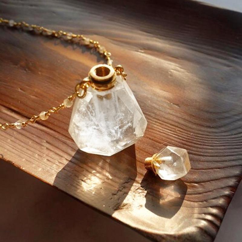 Crystal shop bottle pendant