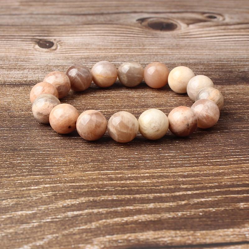 Buy Crystu Natural Sunstone Bracelet Crystal Stone 10mm Round Bead Bracelet  for Reiki Healing and Crystal Healing Stone (Color : Peach) at Amazon.in