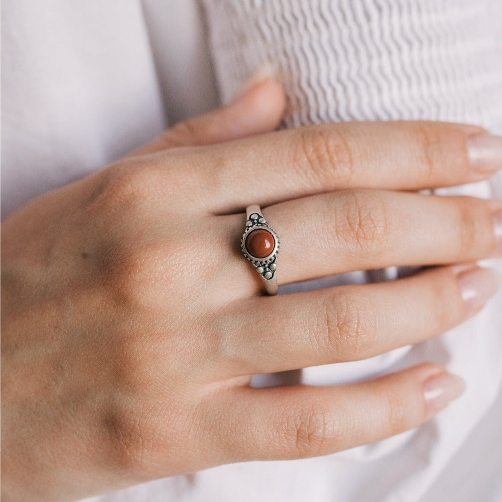 Cherry Crimson Carnelian Ring