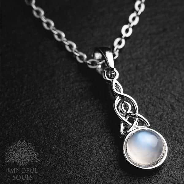 Celtic Knot Moonstone Necklace