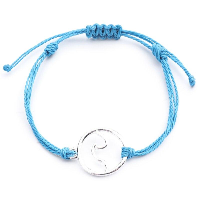 Handmade Ocean Wave Bracelet Light Blue