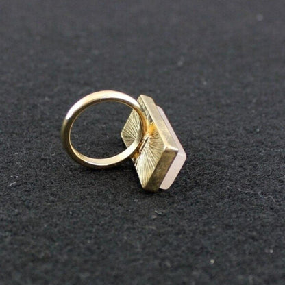 Rose Pink Quartz Gemstone Ring