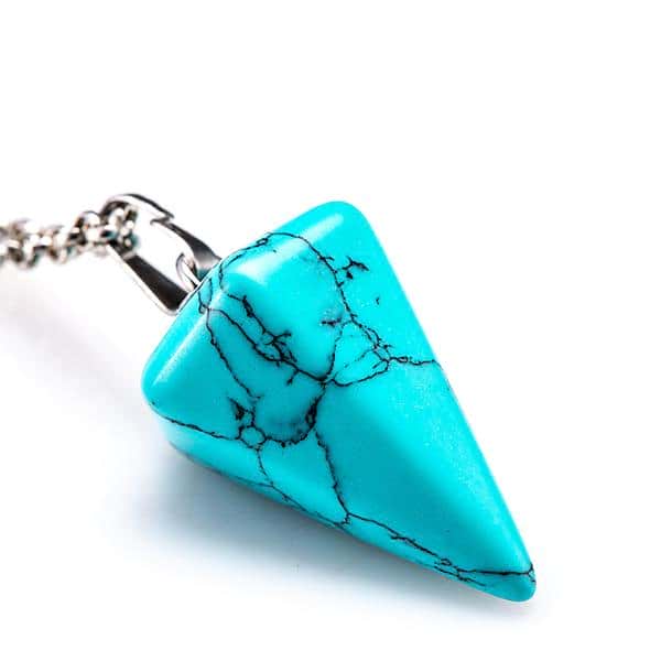 Crystal Gemstone Hexagon Necklace Pendulum