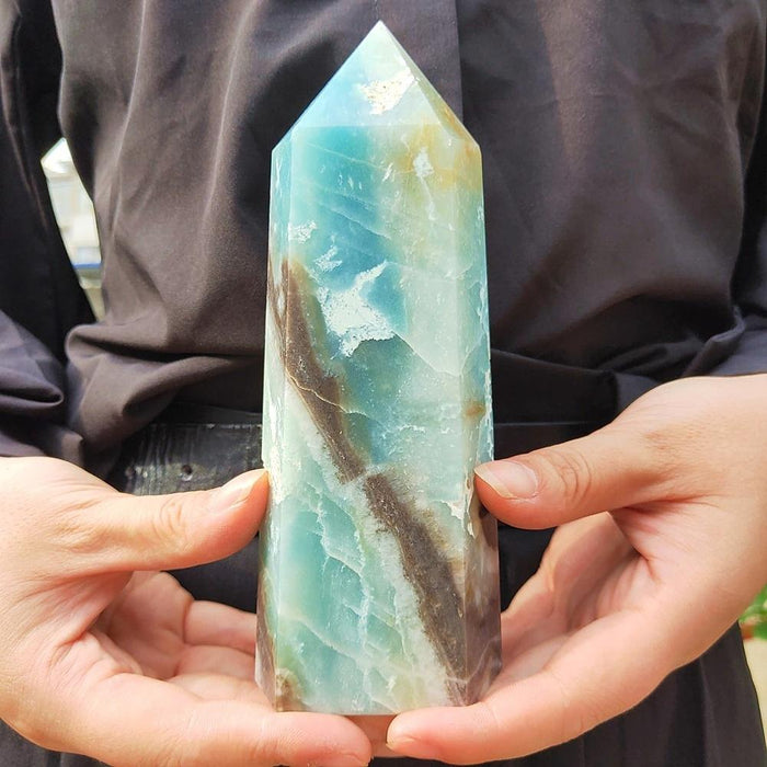 Blue Calcite Crystal Wand