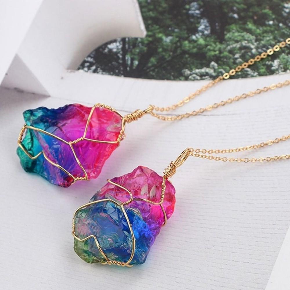 Rainbow on sale quartz pendant