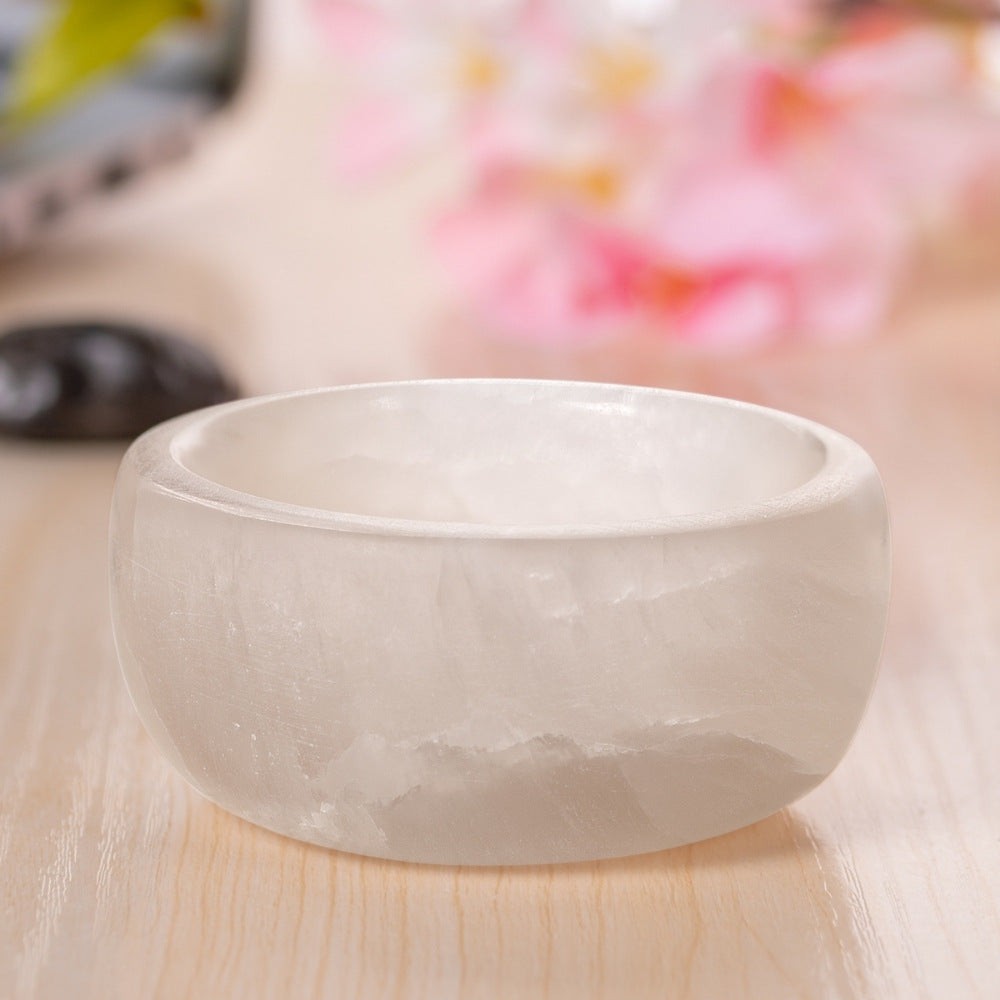 Natural Selenite Crystal Bowl