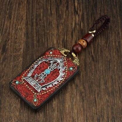 Handmade Buddhist Mantra Keychain