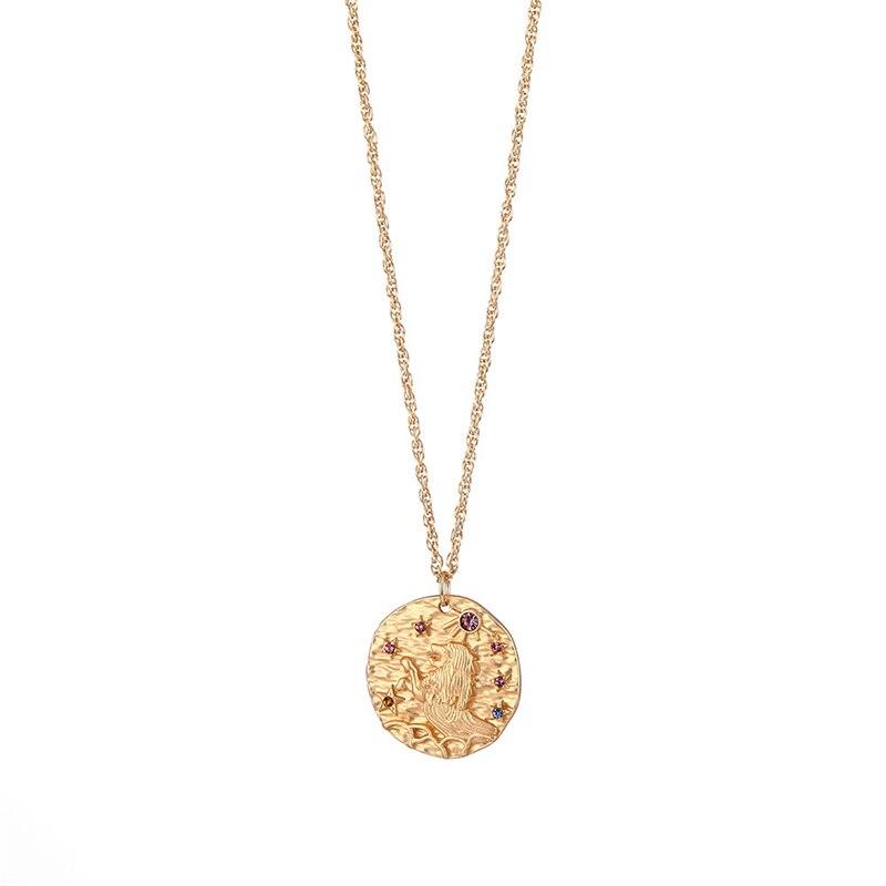 Medallion Zodiac Sign Necklace