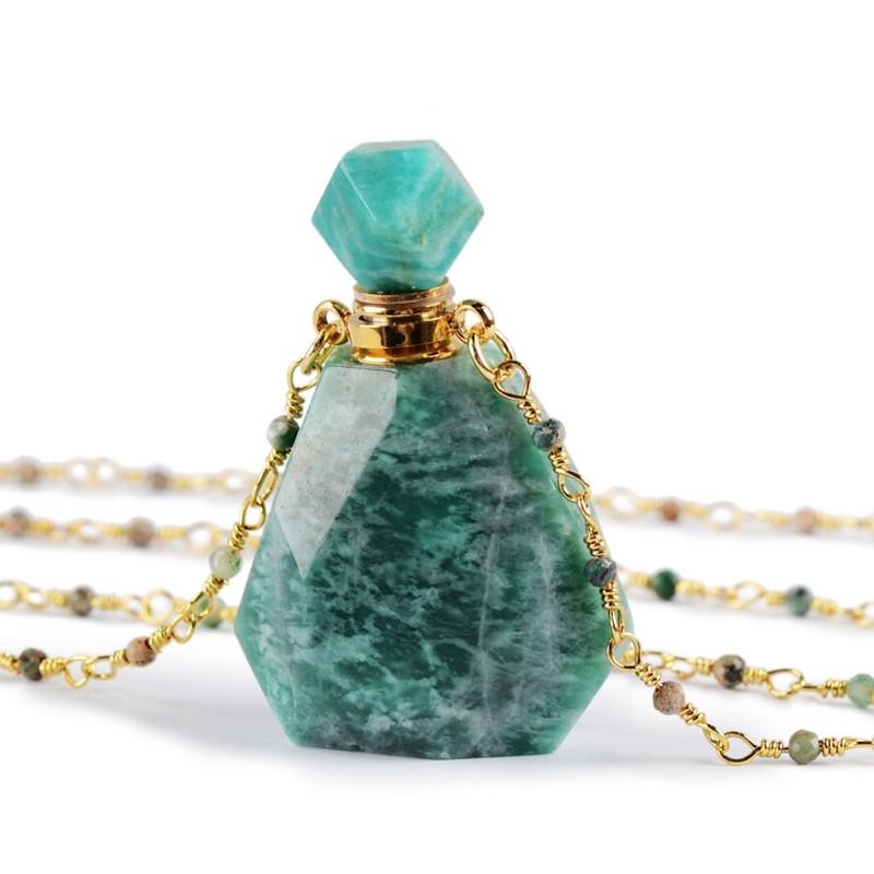 Crystal Perfume Bottle Necklace