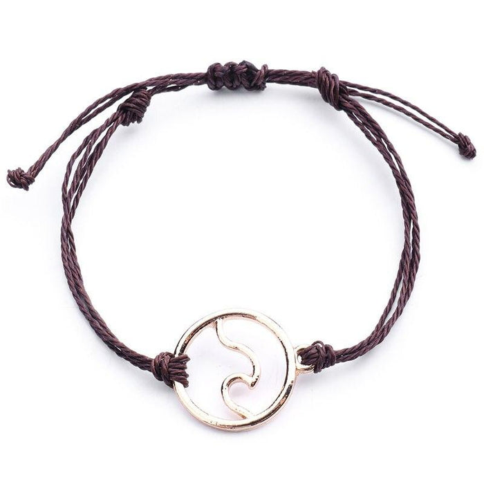 Handmade Ocean Wave Bracelet Brown