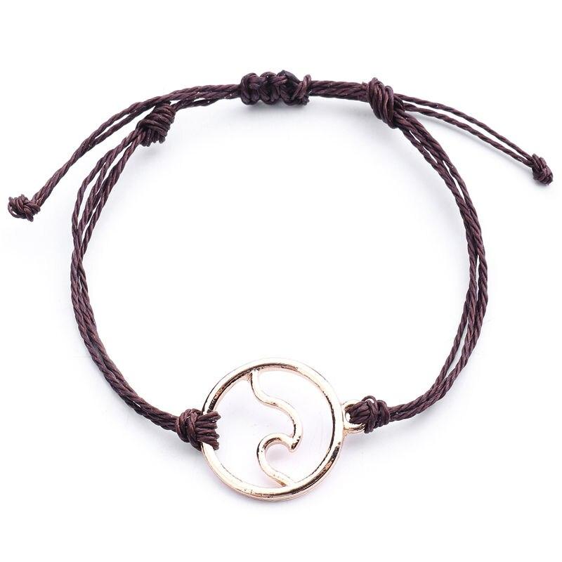 Handmade Ocean Wave Bracelet Brown