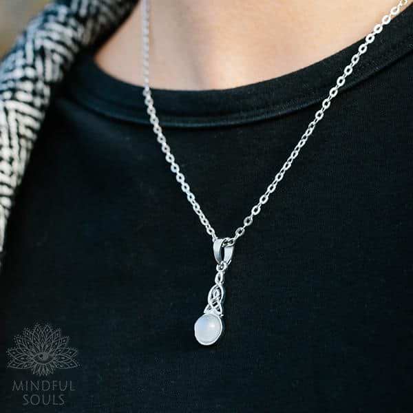 Celtic Knot Moonstone Necklace