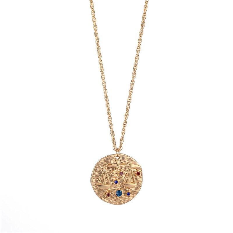 Medallion Zodiac Sign Necklace