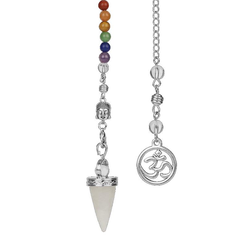 Crystal Gemstone 7 Chakra Divination Pendulum