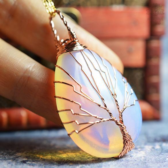 Opalite Tree Of Life Necklace