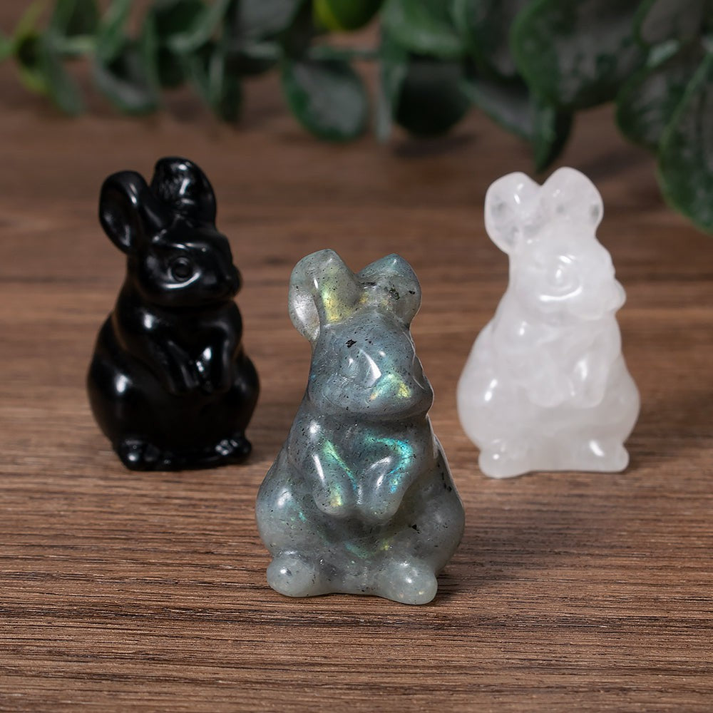 Easter Crystal Rabbit Charming Easter Bunny Crystal Figurine – MindfulSouls