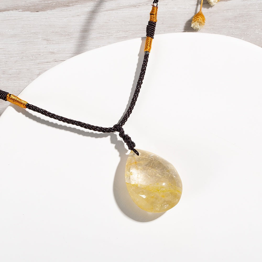 Sun-kissed Citrine Crystal Necklace