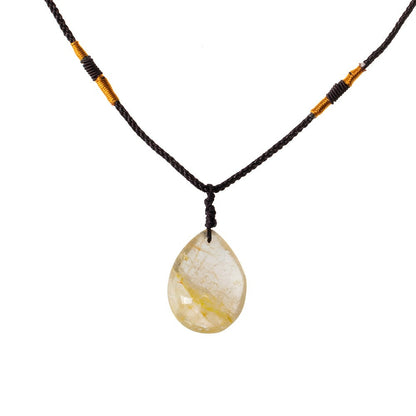 Sun-kissed Citrine Crystal Necklace