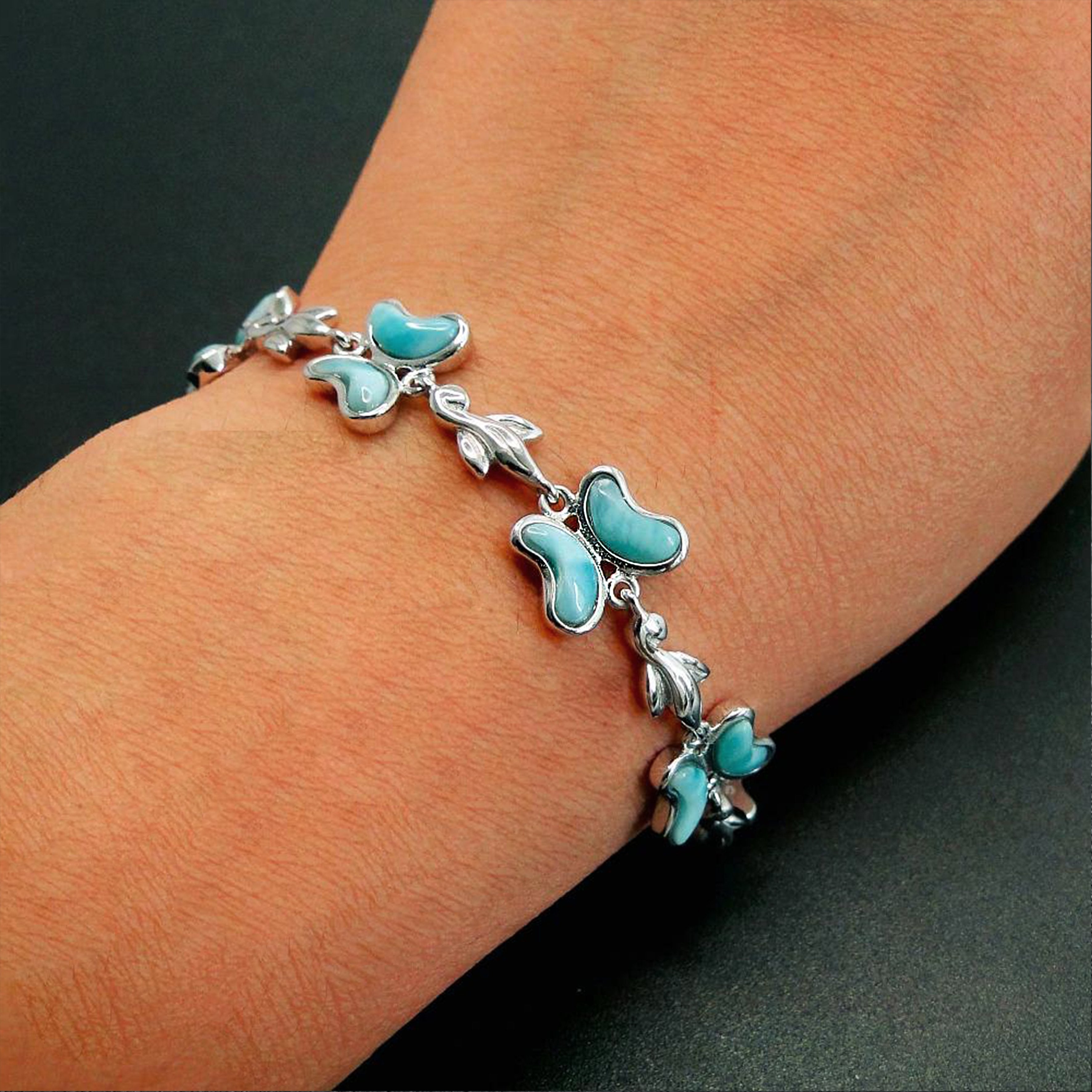 Larimar stone bracelet Outlet