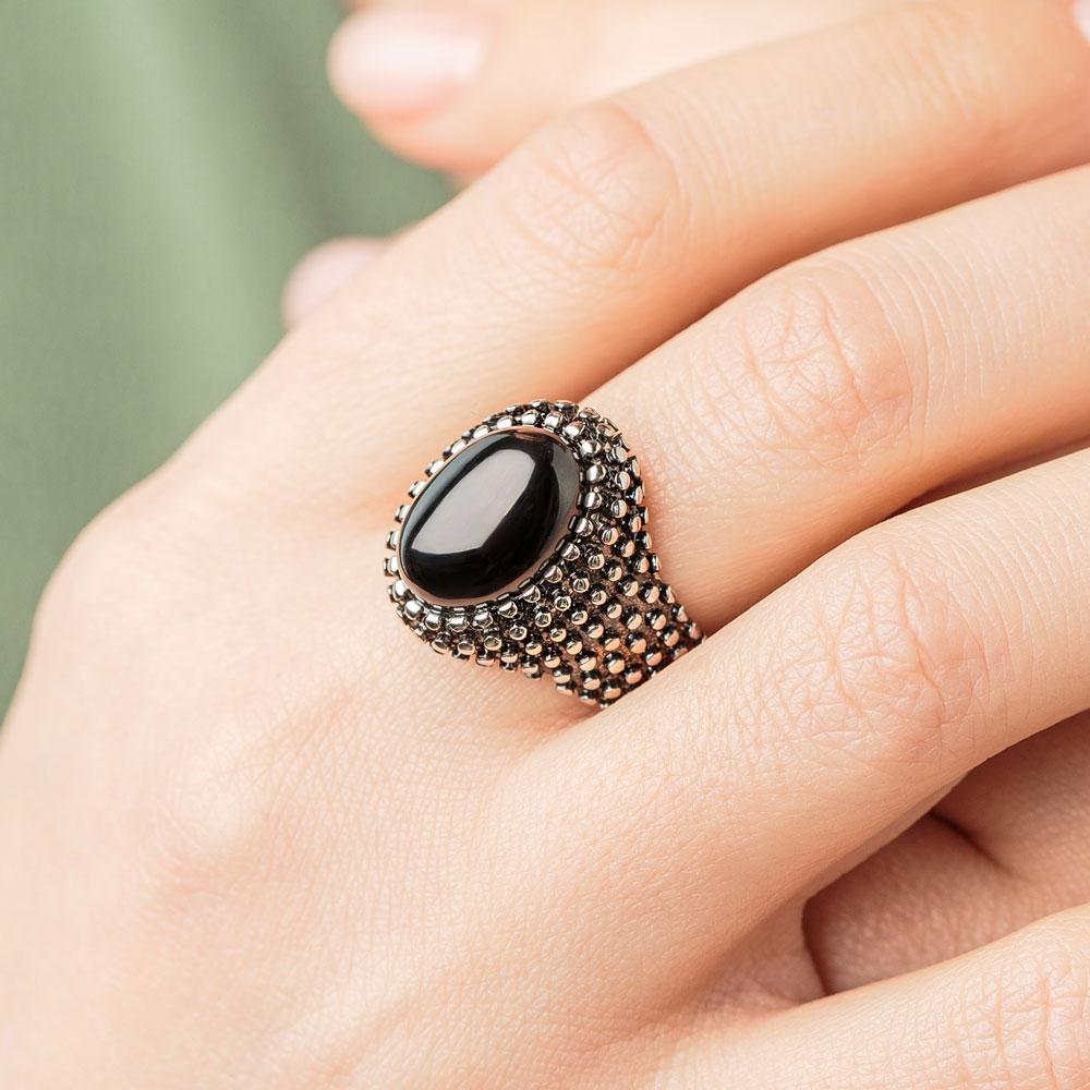 Obsidian Protection Ring
