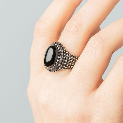 Obsidian Protection Ring