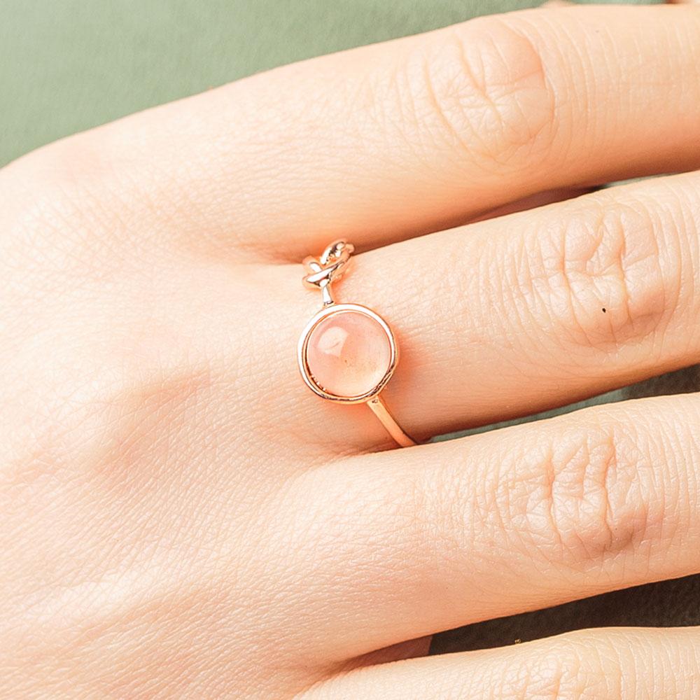 Pink Moonstone Ring