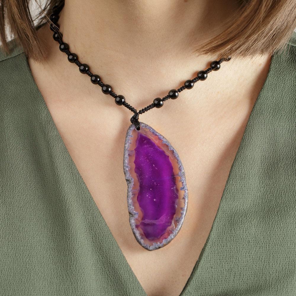 Crystal agate necklace