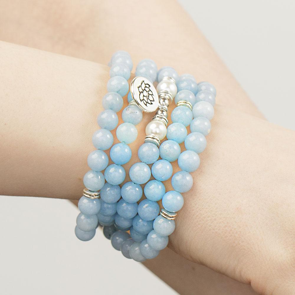 Blue 108 Amazonite Mala Beads