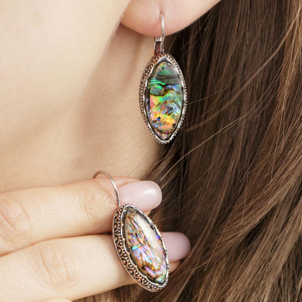 Abalone Sea Shell Earrings – MindfulSouls - Main Image