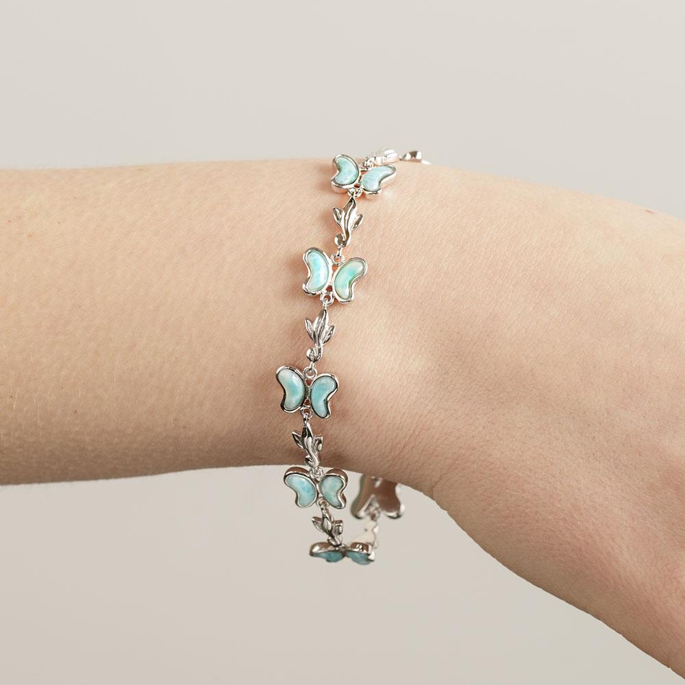 Larimar Butterfly Bracelet