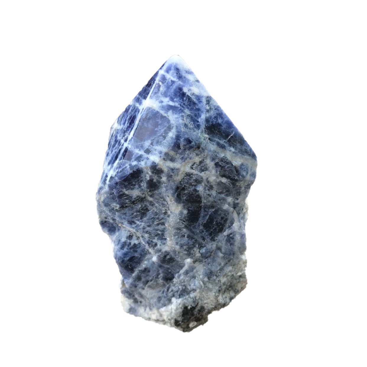 Raw Sodalite Crystal Point With Natural Sides