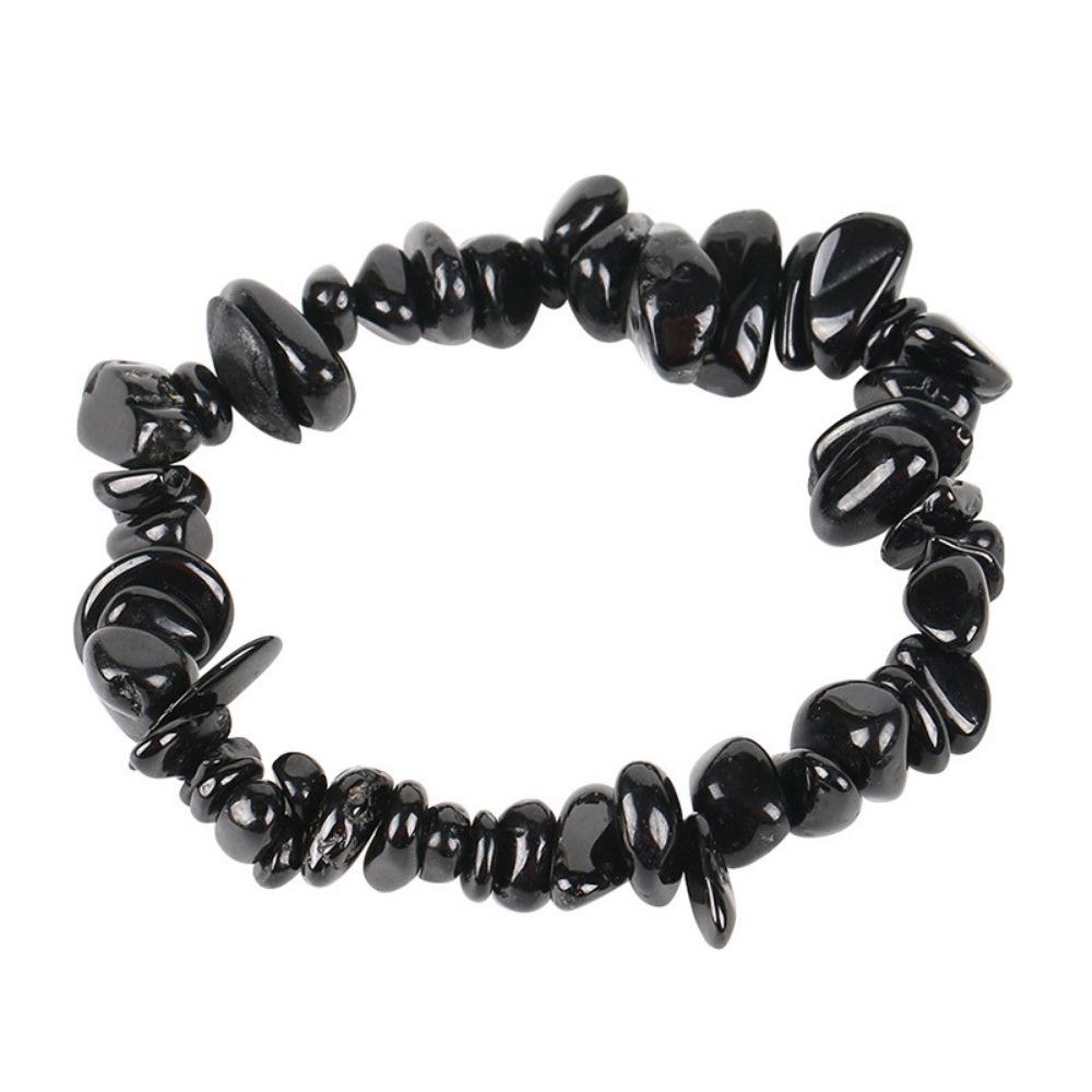 Natural Black Tourmaline Chip Bracelet