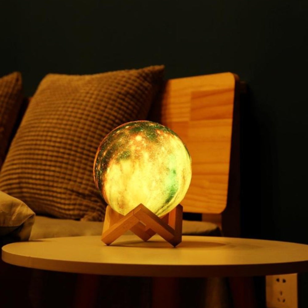 3D Galaxy Moon Lamp