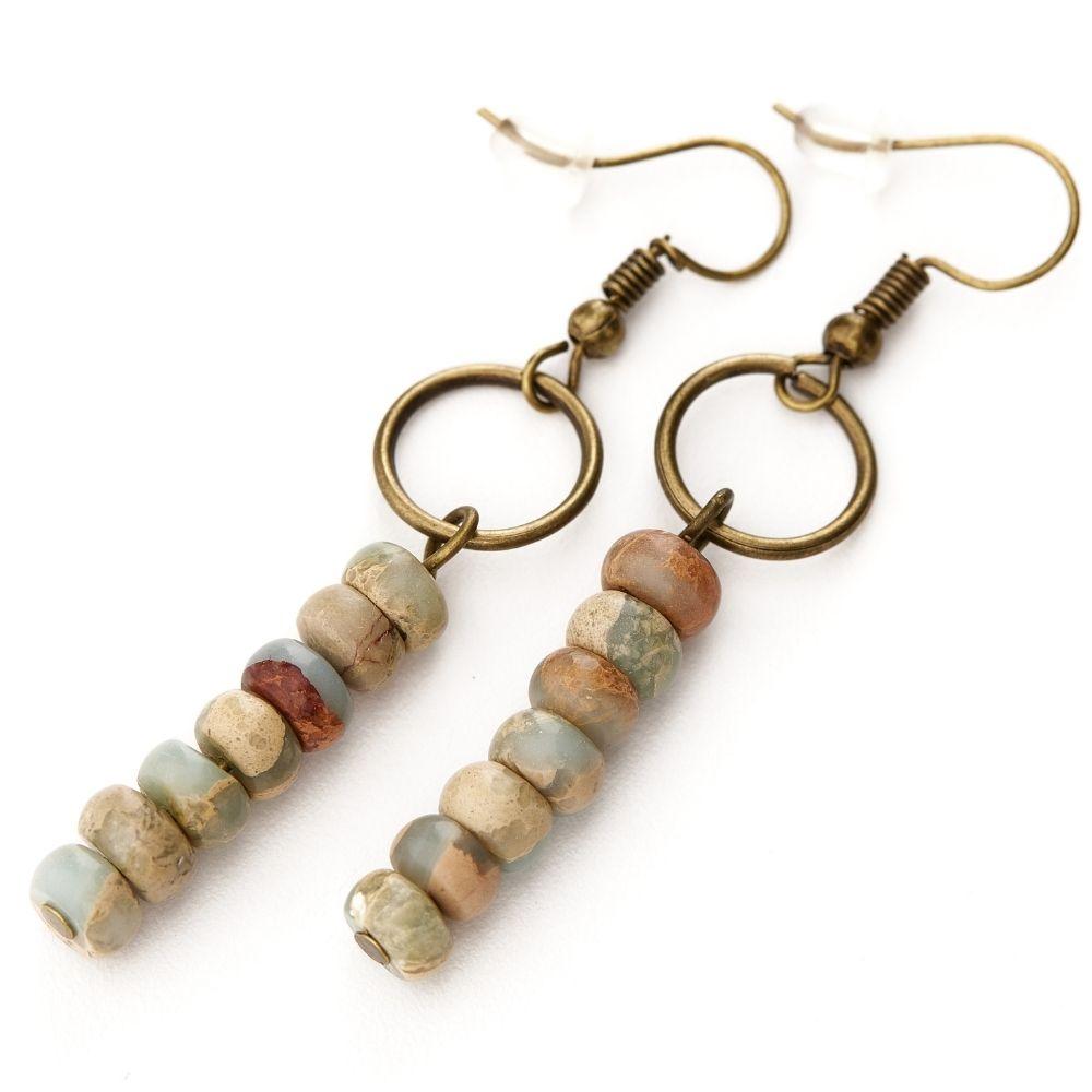 Vintage Jasper Boho Earrings