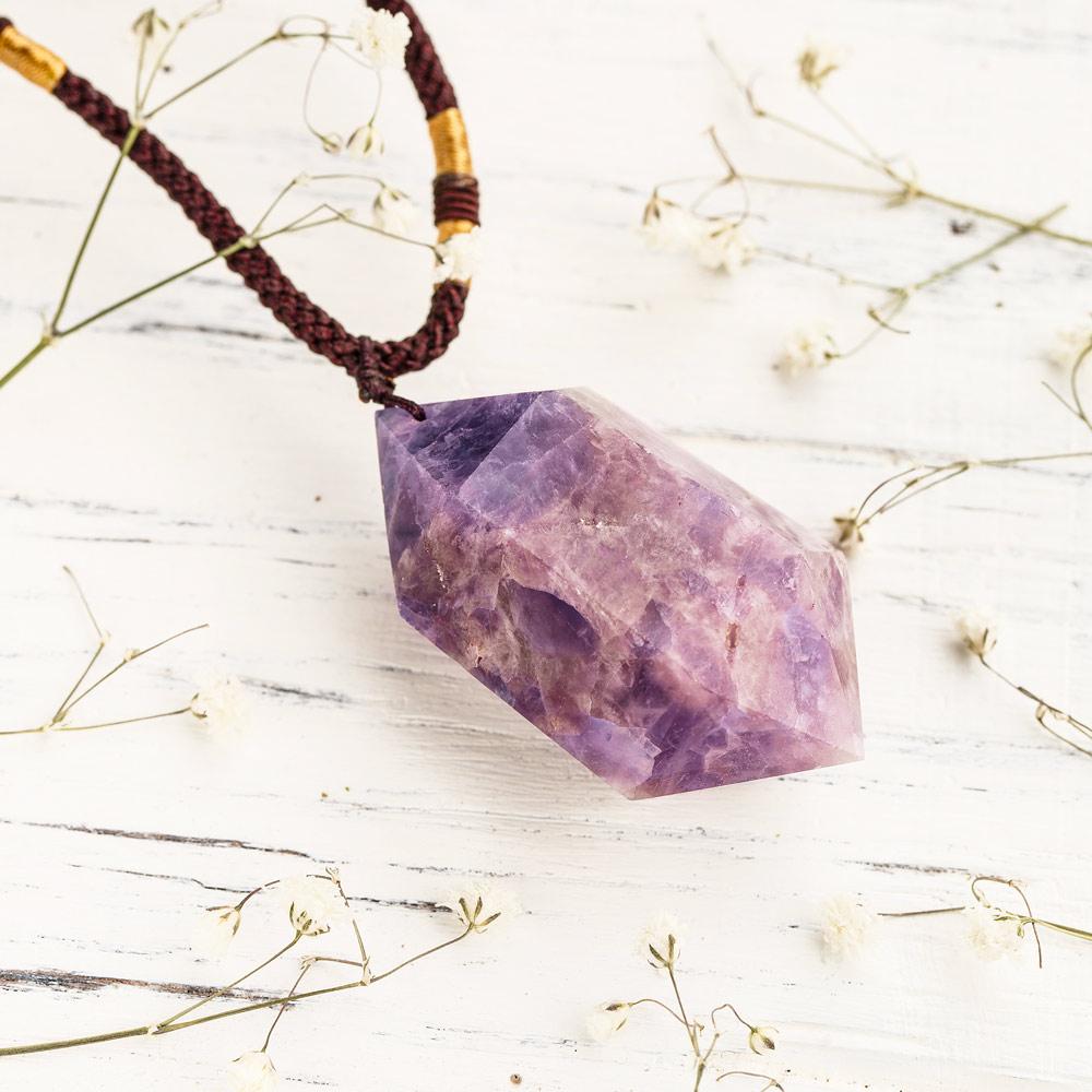 Amethyst Crystal Pendulum Necklace