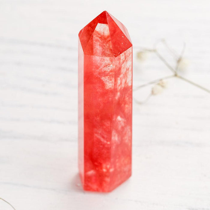 Red Quartz Crystal Point