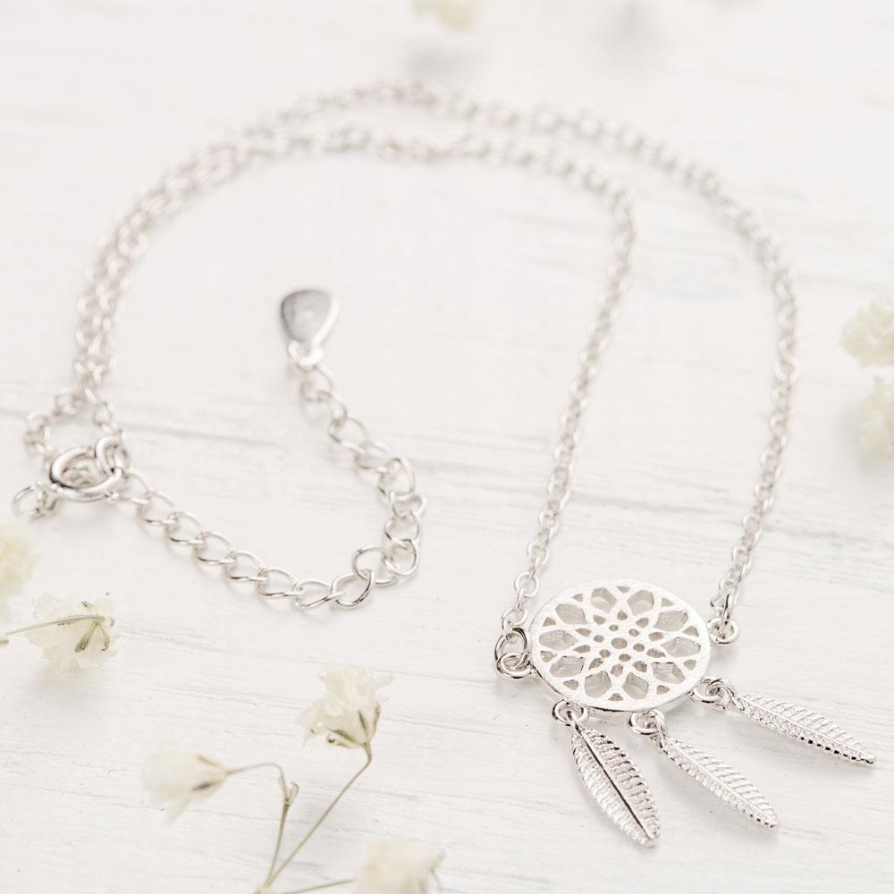 Silver Dream Catcher Anklet